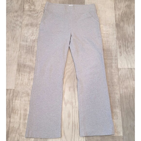 Duluth Trading Co Womens M (28X27) Pants Light Gray Straight Leg Pull On Pockets - Picture 1 of 6